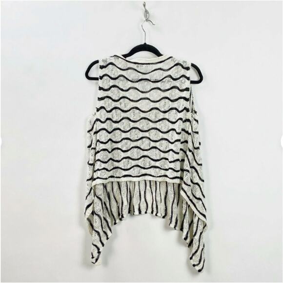 2/$30 BCBGMAXAZRIA Sleeveless Knit Tank Top Medium Women Beige Black Layering - Picture 6 of 8